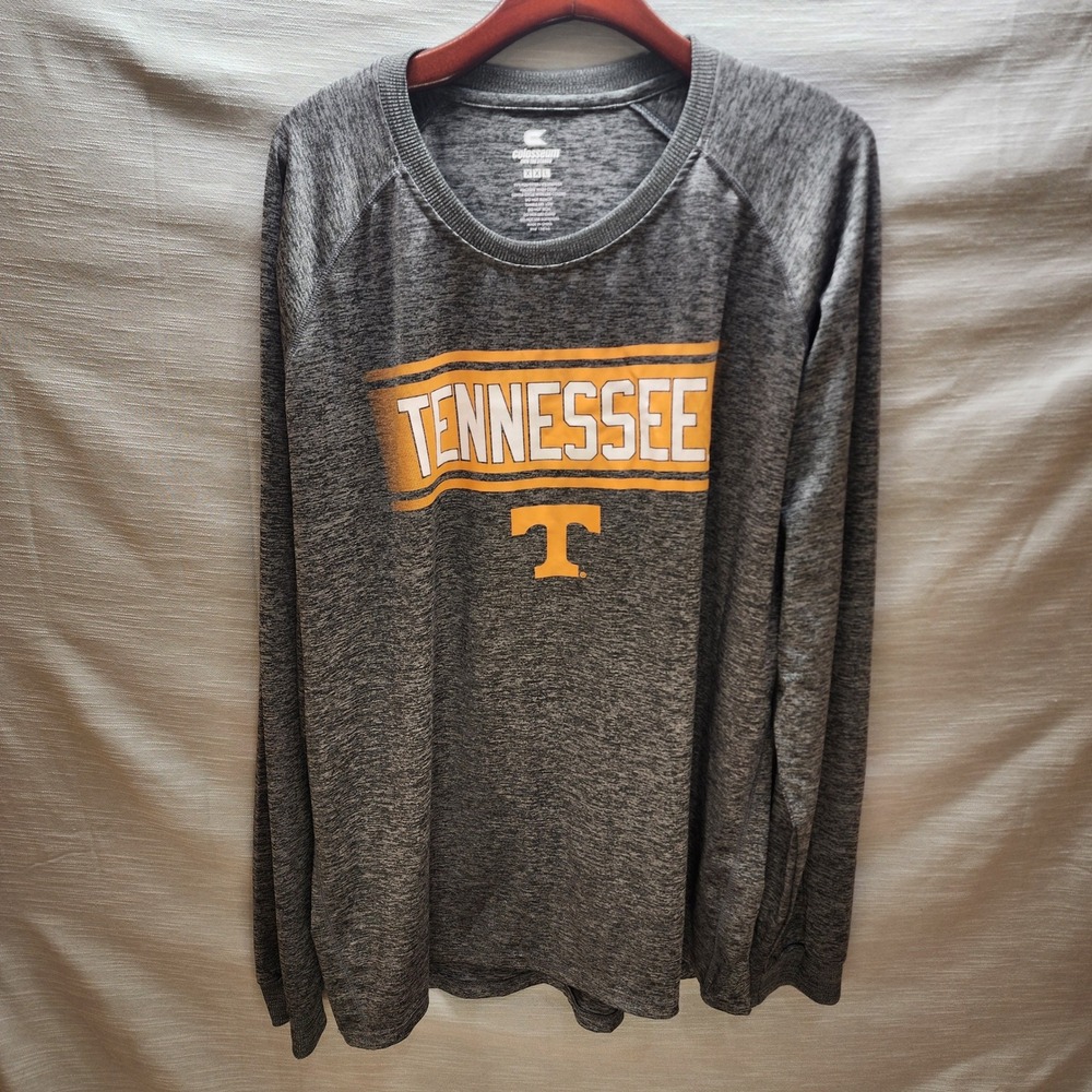 Colosseum Tennessee Volunteers XXL Gray Heather Long Sleeve Performance Shirt